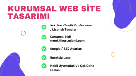 Profesyonel görünümlü kurumsal web siteleri hazırlayabilirim