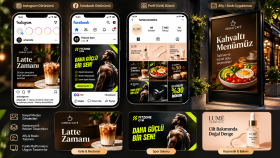 Sosyal Medya Tasarımları | Kafe, Fitness ve Kozmetik