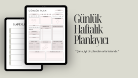 günlük, haftalık ve aylık planlayıcılar hazırlayabilirim