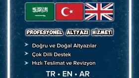 Profesyonel TR-EN-AR Altyazı ve Çeviri Örneği