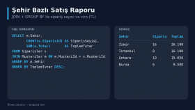 Örnek Çalışma: SQL Satış Raporları