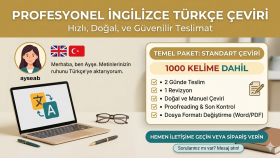 İngilizce metinlerinizi Türkçeye çeviririm