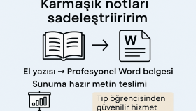 karmaşık notları sadeleştirip profesyonel metin yazarım