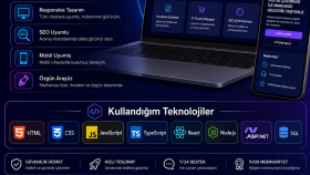  modern ve mobil uyumlu web sitesi tasarlarım
