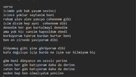 Yazdığım bazı sözler.