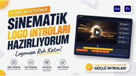 markanıza özel sinematik logo intro animasyonu hazırlarım