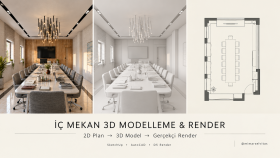mimari çizim, 3d modelleme ve görselleştirme yapabilirim