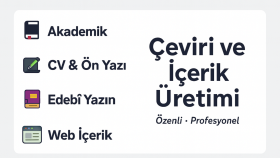 akademik içerikler, CV’ler ve metinleri çevirmeyi seviyorum