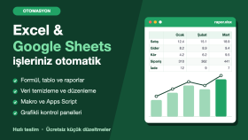 Excel ve Google Sheets işlerinizi otomatikleştiririm