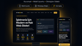 işletmeniz için modern ve mobil uyumlu web sitesi tasarlarım