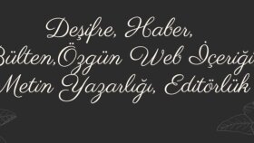 özgün web içeriği, deşifre, bülten hazırlayabilirim