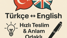 Türkçe-İngilizce çeviri ( akademik/günlük/ticari )yaparım