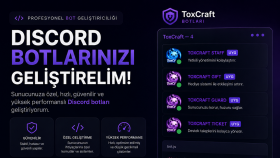 Discord sunucunuza özel bot geliştirebilirim