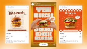 BiteRush Burger - Sosyal Medya Tasarımları