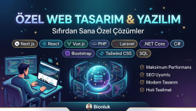 ihtiyacına uygun özel kodlanmış web projeleri geliştiririm