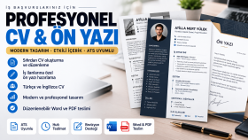 profesyonel ve modern CV ve ön yazı hazırlarım