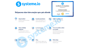 systeme.io uzmanıyım, funnel sisteminizi kurarım