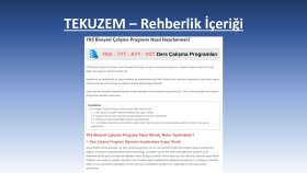 TEKUZEM – Rehberlik İçeriği
