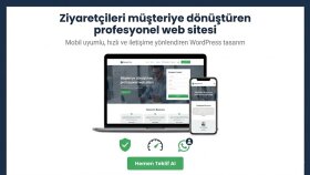 WordPress ile işletmenize müşteri getiren web sitesi kurarım