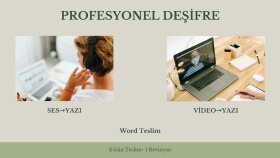 ses ve video kayıtlarınızı yazıya dökerim