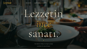 Restoran için şık ve güven veren web sitesi