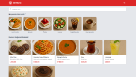 kafe restoran qr menü website projem