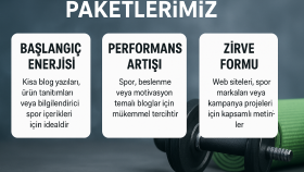 spor ve fitness üzerine özgün, SEO uyumlu içerikler yazarım