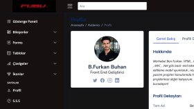 FUBU-Admin Panelli Web Tasarım Sayfası