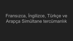 simültane tercümanlık yapıyorum