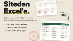 Python ile web sitelerinden veri çeker ve analiz ederim