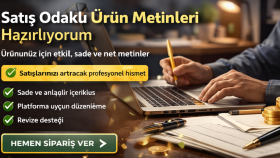 dijital platformlar için ürün metni yazarım