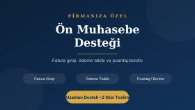 ön muhasebe konusunda işletmenize destek sağlarım