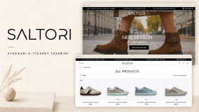 Saltori için ayakkabı e ticaret tasarımı