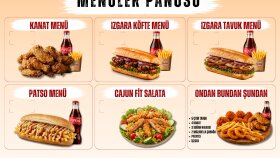 Fast Food Menü Panoları – 160×108 cm Baskı