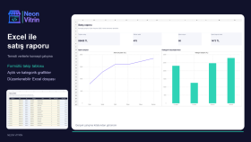 Excel satış raporu ve gösterge paneli konsepti