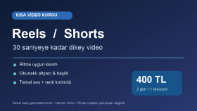 markanız için 30 saniyelik reels ve shorts kurgularım