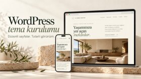 WordPress tema kurulumu ve beş sayfalı içerik yerleşimi
