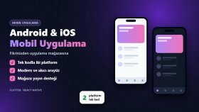 Android ve iOS için modern mobil uygulama geliştiririm
