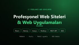 profesyonel web sitesi ve web uygulama geliştiriyorum