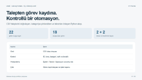 Python ile Talep Doğrulama ve Görev İş Akışı
