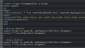 SQL ALGORİTMA VE KOD BLOĞU