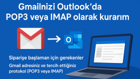 Gmailinizi Outlook'da POP3 veya IMAP olarak kurarım
