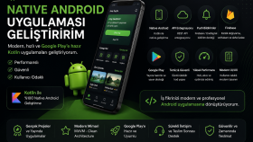 Kotlin ile native Android uygulaması geliştiririm