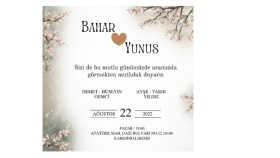 özel günleriniz için estetik ve modern davetiyeler tasalarım