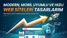 modern, mobil uyumlu ve hızlı web siteleri tasarlarım