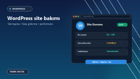 WordPress sitenizi hızlandırır ve teknik sorunları gideririm
