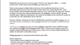 Şirket tanıtım ve teklif yazı örneği