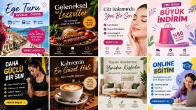 Instagram için hikâye ve gönderi tasarımları hazırlarım