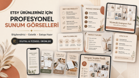 Etsy ürün sunum görselleri ve infografikler tasarlayabilirim