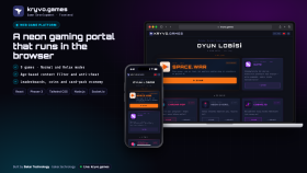 kryvo.games — Tarayıcıda Çalışan Neon Oyun Portalı